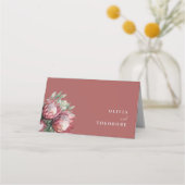 Carte De Placement Aquarelle de Protea autochtone Boho floral Botaniq (Dos)