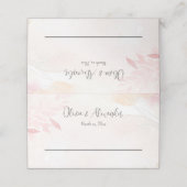 Carte De Placement Aquarelle douce Blush FlorMariage (Extérieur déplié)