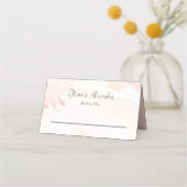 Carte De Placement Aquarelle douce Blush FlorMariage (Dos)