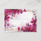 Carte De Placement 💍 Aquarelle douce Fuchsia Enchantement (Devant)
