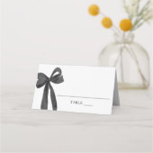 Carte De Placement Aquarelle élégante Coquette Black Bow Place Card (Devant)