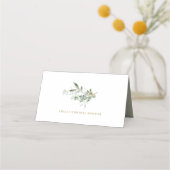 Carte De Placement Aquarelle et Faux Gold Foil Eucalyptus Feuilles (Dos)
