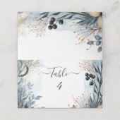 Carte De Placement Aquarelle Ethérée Delicate Foliage Serène (Extérieur déplié)