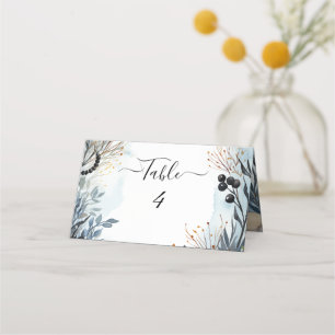 Carte De Placement Aquarelle Ethérée Delicate Foliage Serène