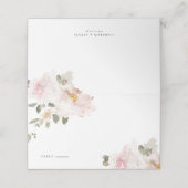 Carte De Placement Aquarelle feminine Fleurs rousses Floral Mariage (Extérieur déplié)