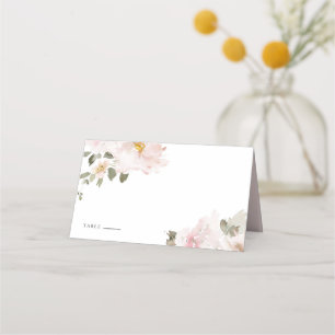 Carte De Placement Aquarelle feminine Fleurs rousses Floral Mariage