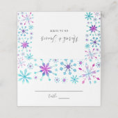 Carte De Placement Aquarelle Flammes de neige Mariage hivernal (Extérieur déplié)