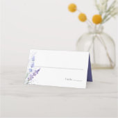 Carte De Placement Aquarelle Fleur de Lavande Romantique (Devant)