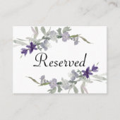 Carte De Placement Aquarelle Fleur sauvage Lavender Floral (Devant)