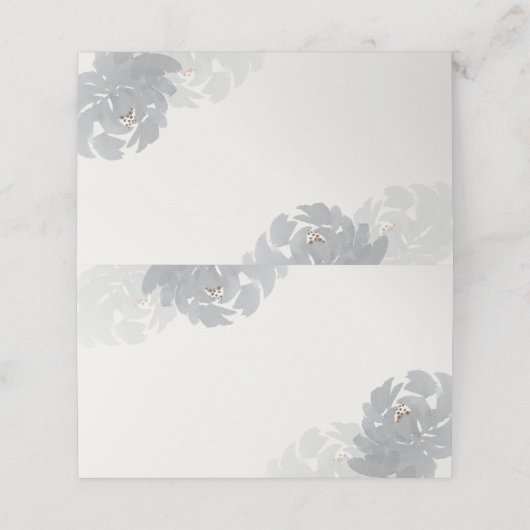 Carte De Placement Aquarelle fleurit à la floraison (Extérieur déplié)