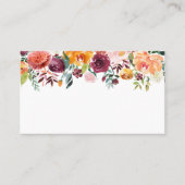 Carte De Placement Aquarelle fleurs d'automne Garland Mariage de auto (Devant)