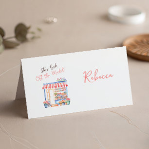 Carte De Placement Aquarelle Fleurs de Marché Fraîches pour une Baby