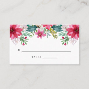 Carte De Placement Aquarelle Fleurs de vacances MARIAGE