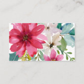 Carte De Placement Aquarelle Fleurs de vacances | MARIAGE (Dos)