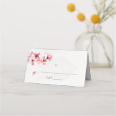 Carte De Placement Aquarelle Floral rose cerisier Mariage (Devant)
