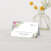 Carte De Placement Aquarelle florale Mariage tropical (Dos)