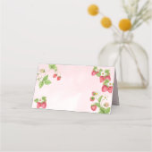 Carte De Placement Aquarelle fraise douce (Dos)