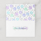 Carte De Placement Aquarelle Funfetti (Extérieur déplié)
