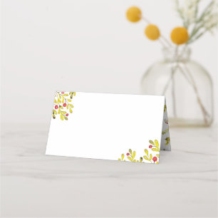 Carte De Placement Aquarelle Holiday Holly   Fêtes