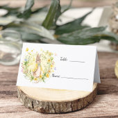 Carte De Placement Aquarelle jaune Baby shower Peter Rabbit