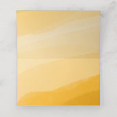Carte De Placement Aquarelle jaune moderne photo mariage plié (Intérieur déplié)