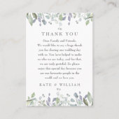 Carte De Placement Aquarelle Lilac Mariage Floral Merci (Devant)