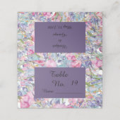 Carte De Placement aquarelle lilas fleur sauvage verdure feuillage (Extérieur déplié)