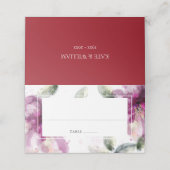 Carte De Placement Aquarelle Lilies 40e anniversaire de Mariage (Extérieur déplié)