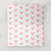 Carte De Placement Aquarelle maman & bébé Eléphants Coeur rose Motif (Intérieur déplié)