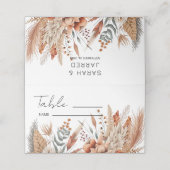 Carte De Placement Aquarelle Mariage de fleurs en terre cuite (Extérieur déplié)