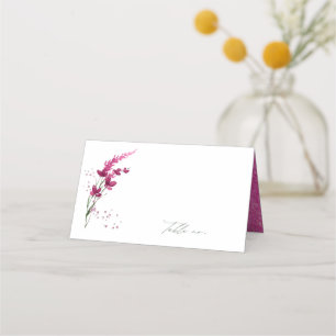 Carte De Placement Aquarelle Mariage fleur sauvage Tableau2 Fuchsia I