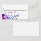 Carte De Placement Aquarelle Mariage floral n° de tableau (Devant / Derrière)