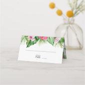 Carte De Placement Aquarelle Mariage floral tropical (Devant)