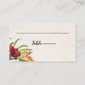 Carte De Placement Aquarelle Mariage tropical (Dos)