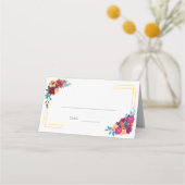 Carte De Placement Aquarelle mexicaine Fiesta Floral Mariage (Devant)