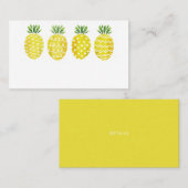 Carte De Placement Aquarelle mignonne Ananas Mix Motif été (Devant / Derrière)