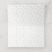 Carte De Placement Aquarelle Monogramme Vert & Or | Paix sur Terre (Intérieur déplié)