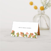 Carte De Placement Aquarelle Orange Buckthorn Berries Mariage d'été (Dos)