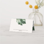 Carte De Placement aquarelle palme mariage table place carte (Devant)