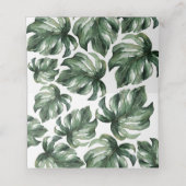 Carte De Placement aquarelle palme mariage table place carte (Intérieur déplié)