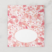 Carte De Placement Aquarelle papillon rose (Extérieur déplié)