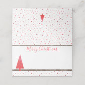 Carte De Placement Aquarelle Points et arbre de Noël 🎄 simple (Extérieur déplié)