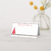 Carte De Placement Aquarelle Points et arbre de Noël 🎄 simple (Devant)