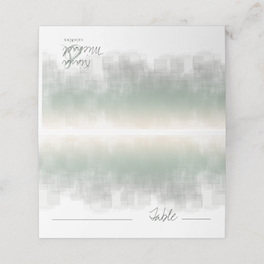 Carte De Placement Aquarelle - Réflexions - Tableau - Numéro d'âge774 (Extérieur déplié)