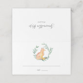 Carte De Placement Aquarelle renard boisé (Extérieur déplié)