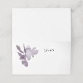 Carte De Placement Aquarelle romantique Floral Améthyste Mariage (Extérieur déplié)