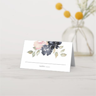 Carte De Placement Aquarelle romantique Marine Floral Mariage Escort