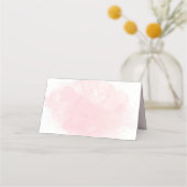 Carte De Placement Aquarelle rose (Dos)