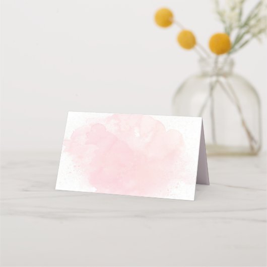 Carte De Placement Aquarelle rose (Dos)