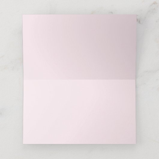 Carte De Placement Aquarelle rose (Intérieur déplié)